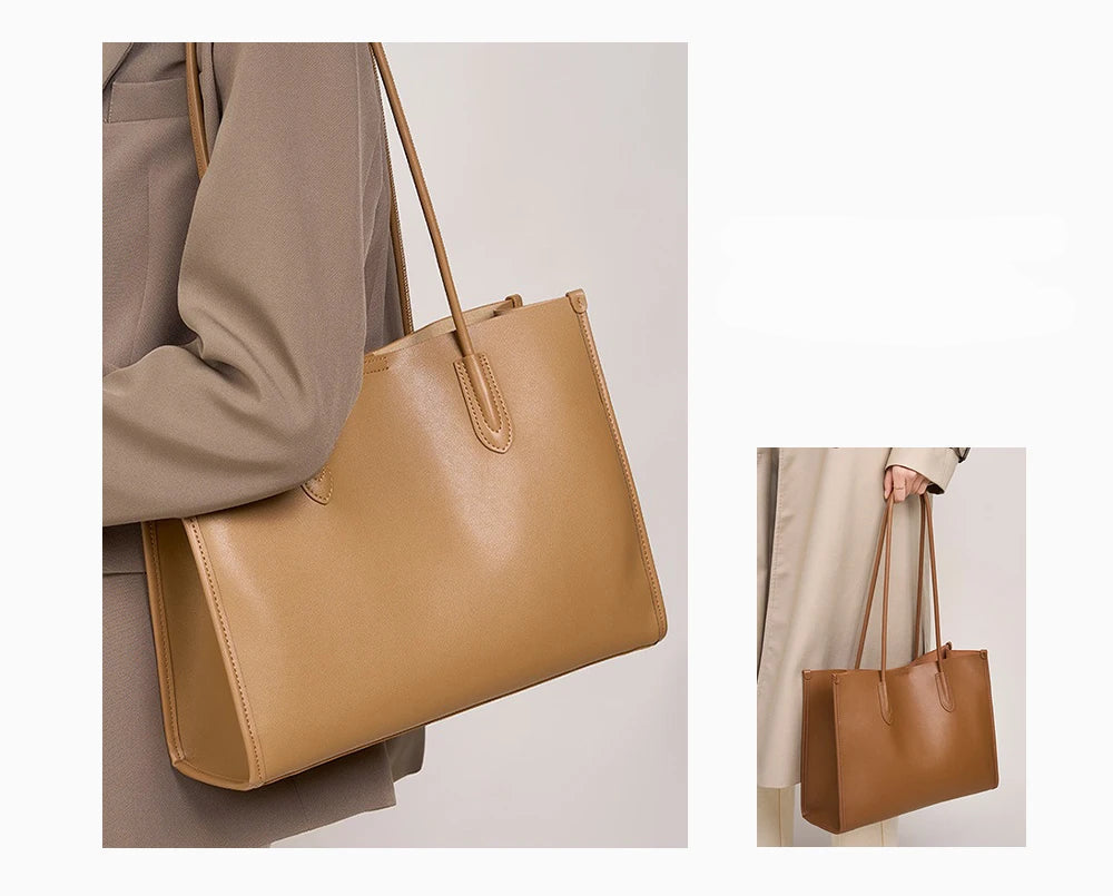 Bolsa Tote de Couro Genuíno Élodie