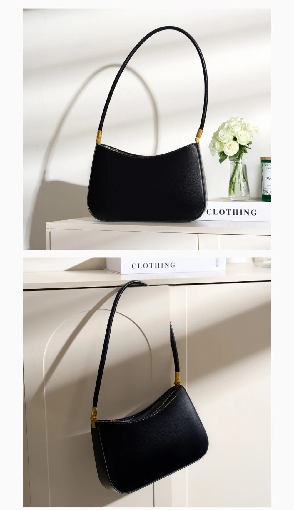 Bolsa de Ombro de Couro Rubis