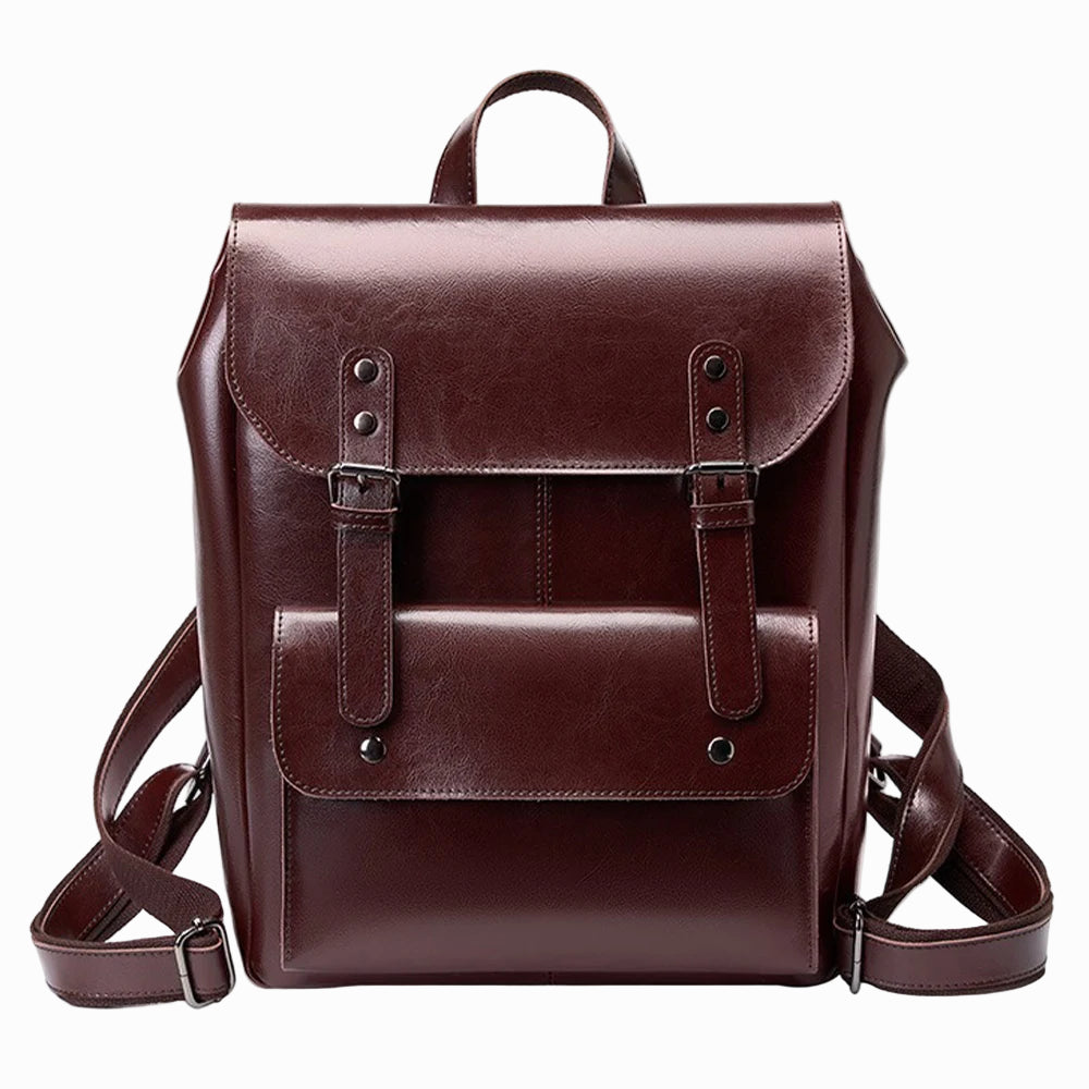 Mochila Feminina de Couro Genuíno Eleanor