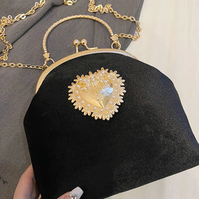 Bolsa Feminina de Veludo Roma