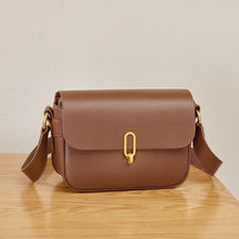 Bolsa Transversal de Couro Genuíno Hamburgo