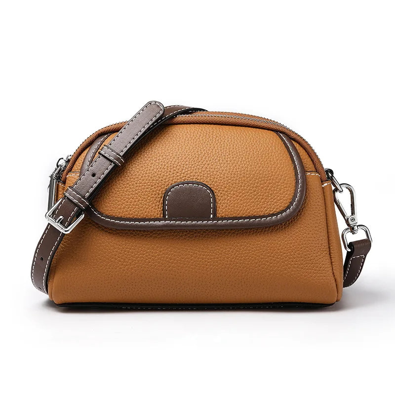 Bolsa Transversal de Couro Genuíno Clarisse