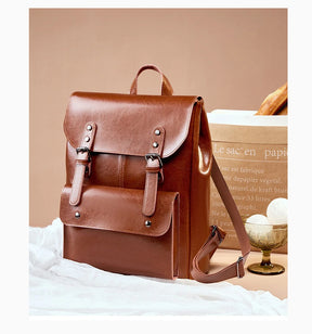 Mochila Feminina de Couro Genuíno Eleanor