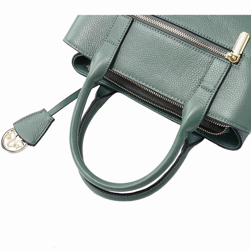 Bolsa Transversal de Couro Genuíno Jade