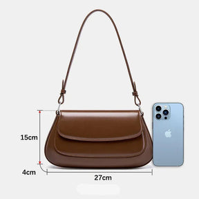 Bolsa de Ombro de Couro Genuíno Isadora