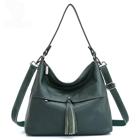 Bolsa de Ombro de Couro Genuíno Delphine