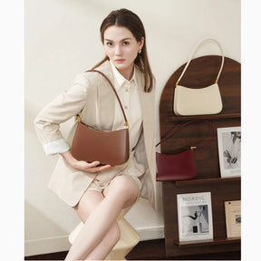 Bolsa de Ombro de Couro Rubis