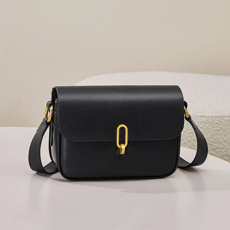 Bolsa Transversal de Couro Genuíno Hamburgo