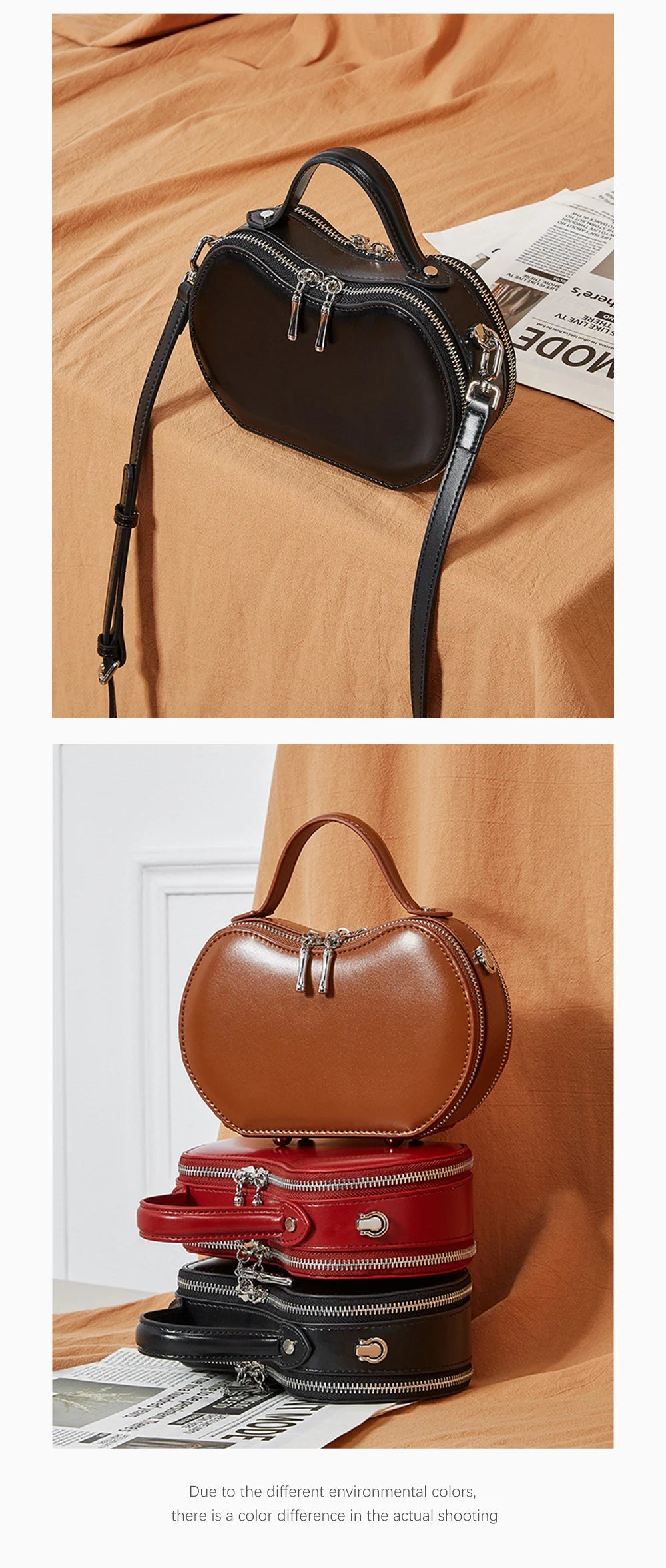 Bolsa Transversal de Couro Sienna