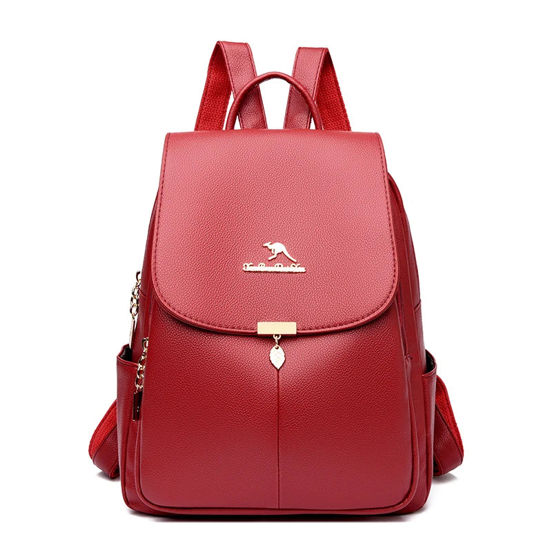 Mochila Feminina de Couro Genuíno Antonelli