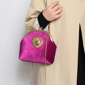 Bolsa Feminina de Veludo Roma