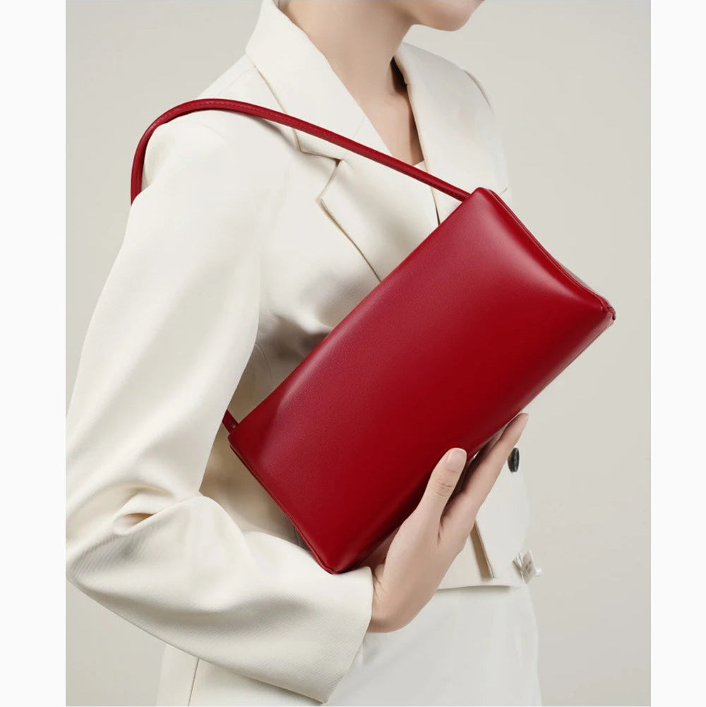 Bolsa Baguette de Couro Loraine