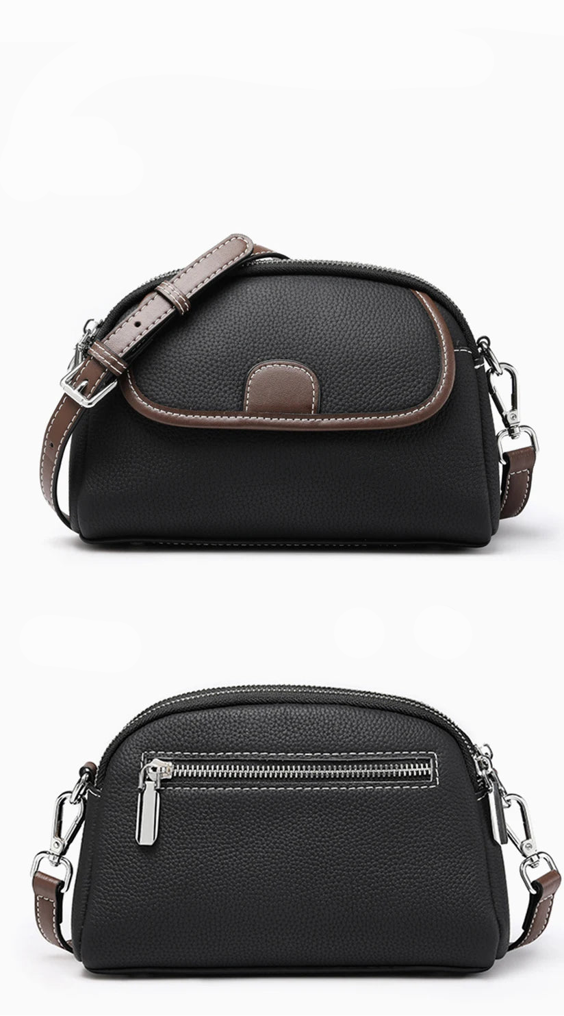 Bolsa Transversal de Couro Genuíno Clarisse