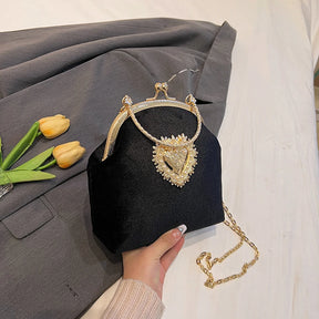 Bolsa Feminina de Veludo Roma