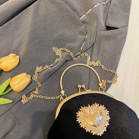 Bolsa Feminina de Veludo Roma