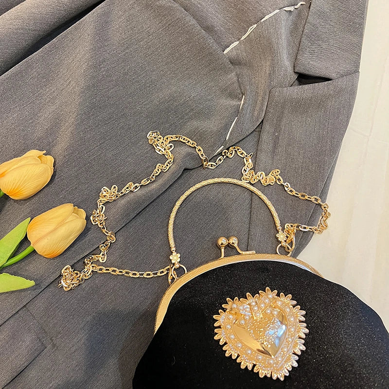 Bolsa Feminina de Veludo Roma