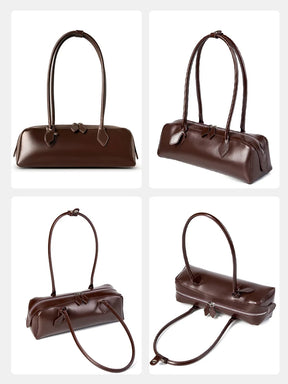 Bolsa Baguete de Couro Genuíno Eloise