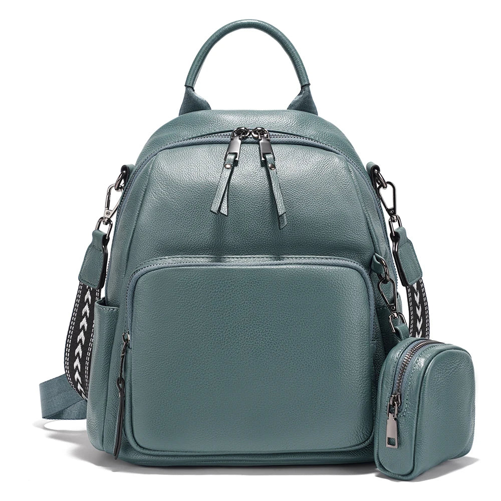 Mochila Feminina de Couro Genuíno Antonella