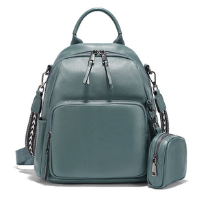 Mochila Feminina de Couro Genuíno Antonella