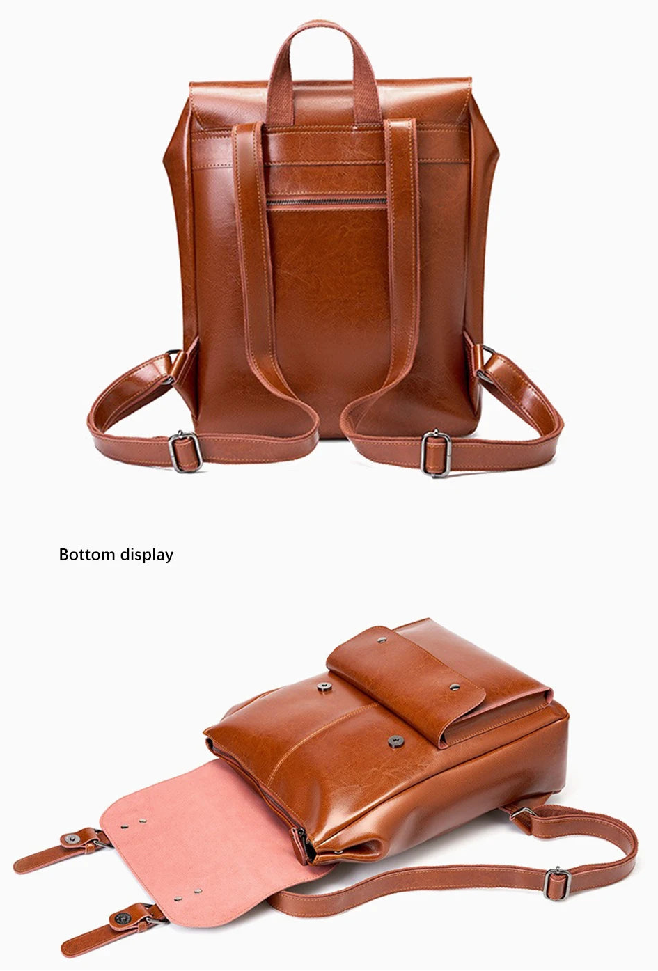 Mochila Feminina de Couro Genuíno Eleanor