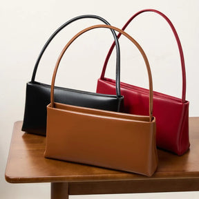 Bolsa Baguette de Couro Loraine | Baguette Handbags | Cores variadas | Costas | Vivièn