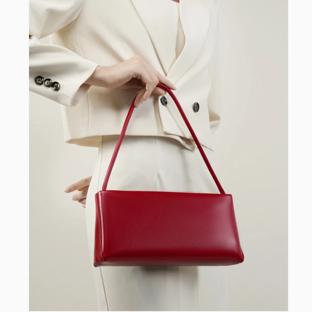 Bolsa Baguette de Couro Loraine | Baguette Handbags | Cores variadas | Detalhe 2 | Vivièn