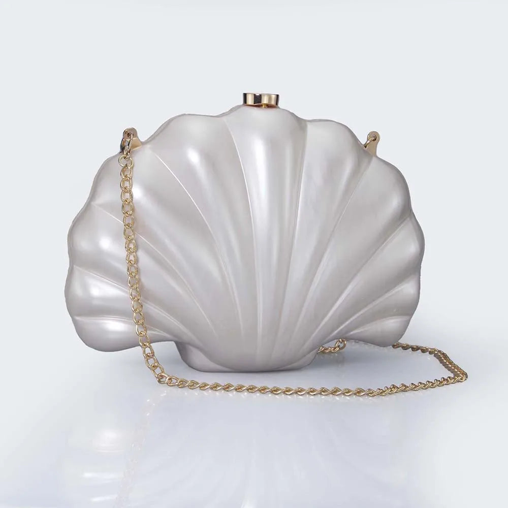 Bolsa de Acrílico Concha Sereia | Clutch Bags | Cores variadas | Detalhe 11 | Vivièn
