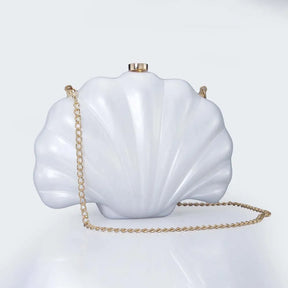 Bolsa de Acrílico Concha Sereia | Clutch Bags | Cores variadas | Detalhe 12 | Vivièn