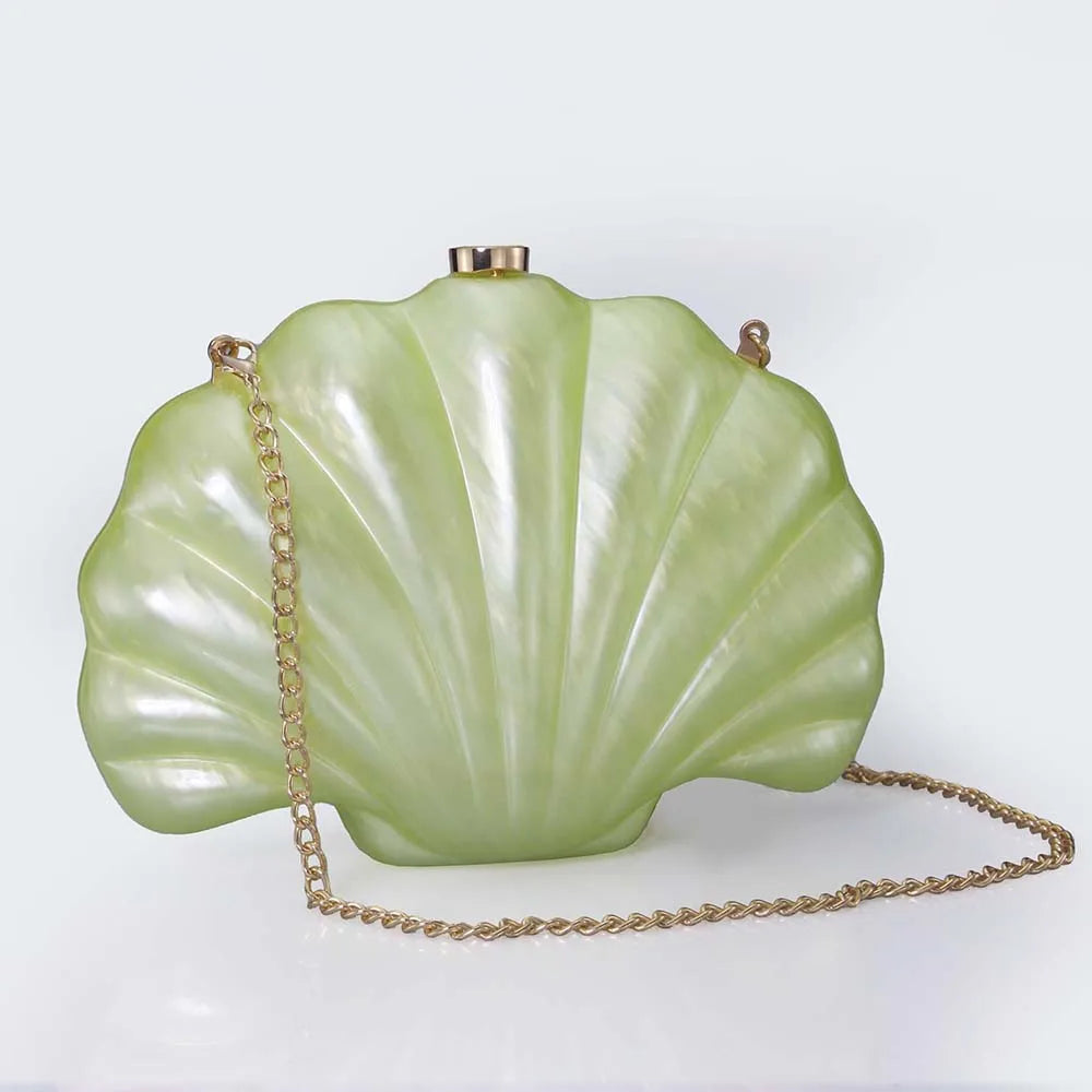 Bolsa de Acrílico Concha Sereia | Clutch Bags | Cores variadas | Detalhe 14 | Vivièn