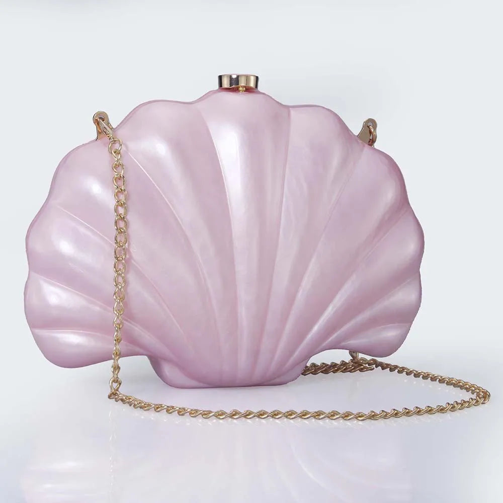 Bolsa de Acrílico Concha Sereia | Clutch Bags | Cores variadas | Detalhe 17 | Vivièn