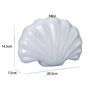 Bolsa de Acrílico Concha Sereia | Clutch Bags | Cores variadas | Detalhe 9 | Vivièn