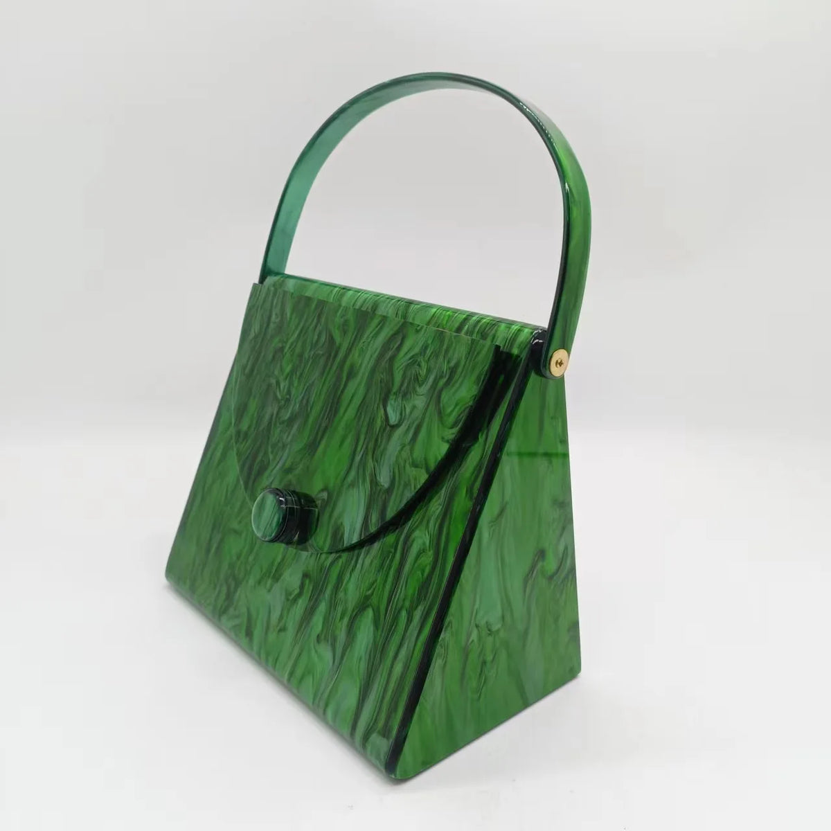 Bolsa de Acrílico de Luxo Bath | Clutch Bags | Verde | Costas | Vivièn
