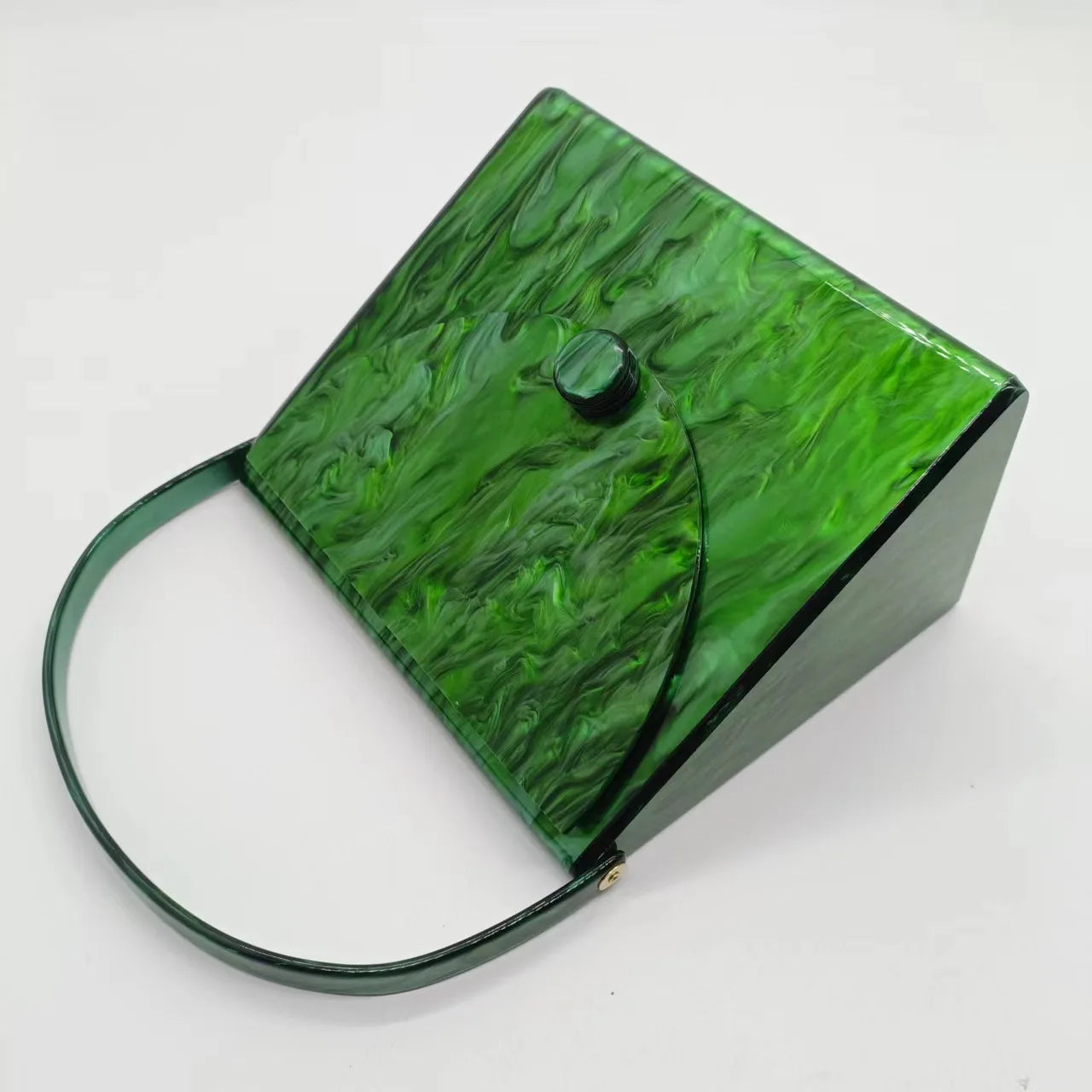 Bolsa de Acrílico de Luxo Bath | Clutch Bags | Verde | Detalhe 1 | Vivièn