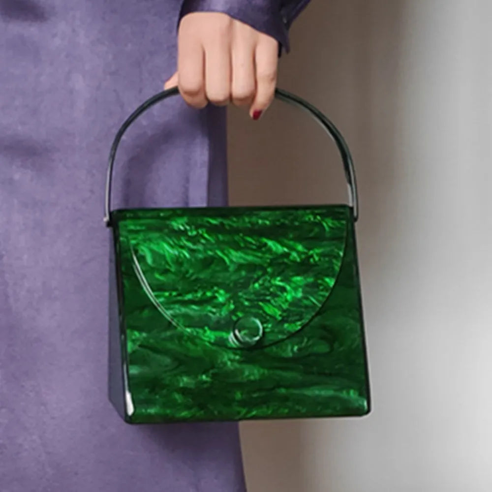 Bolsa de Acrílico de Luxo Bath | Clutch Bags | Verde | Detalhe 7 | Vivièn