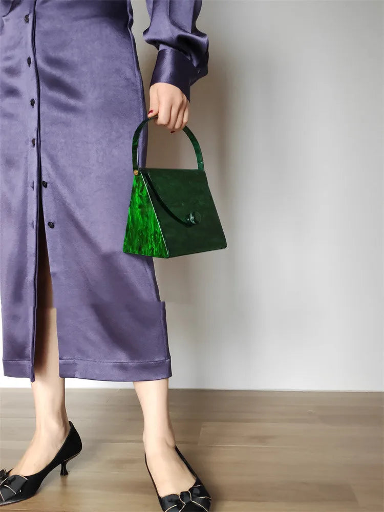 Bolsa de Acrílico de Luxo Bath | Clutch Bags | Verde | Detalhe 8 | Vivièn
