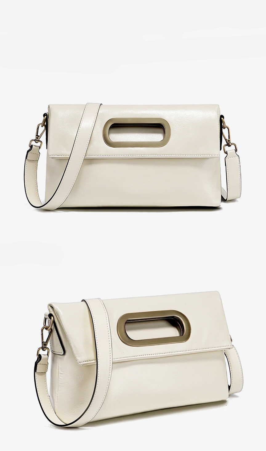 Bolsa de Couro Genuíno Seraphine | Shoulder Bags | Cores variadas | Costas | Vivièn
