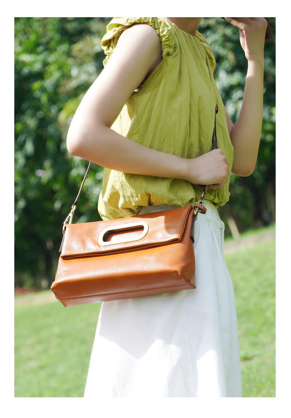 Bolsa de Couro Genuíno Seraphine | Shoulder Bags | Cores variadas | Detalhe 1 | Vivièn