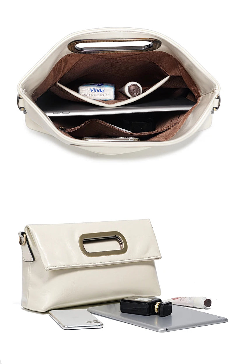 Bolsa de Couro Genuíno Seraphine | Shoulder Bags | Cores variadas | Detalhe 3 | Vivièn