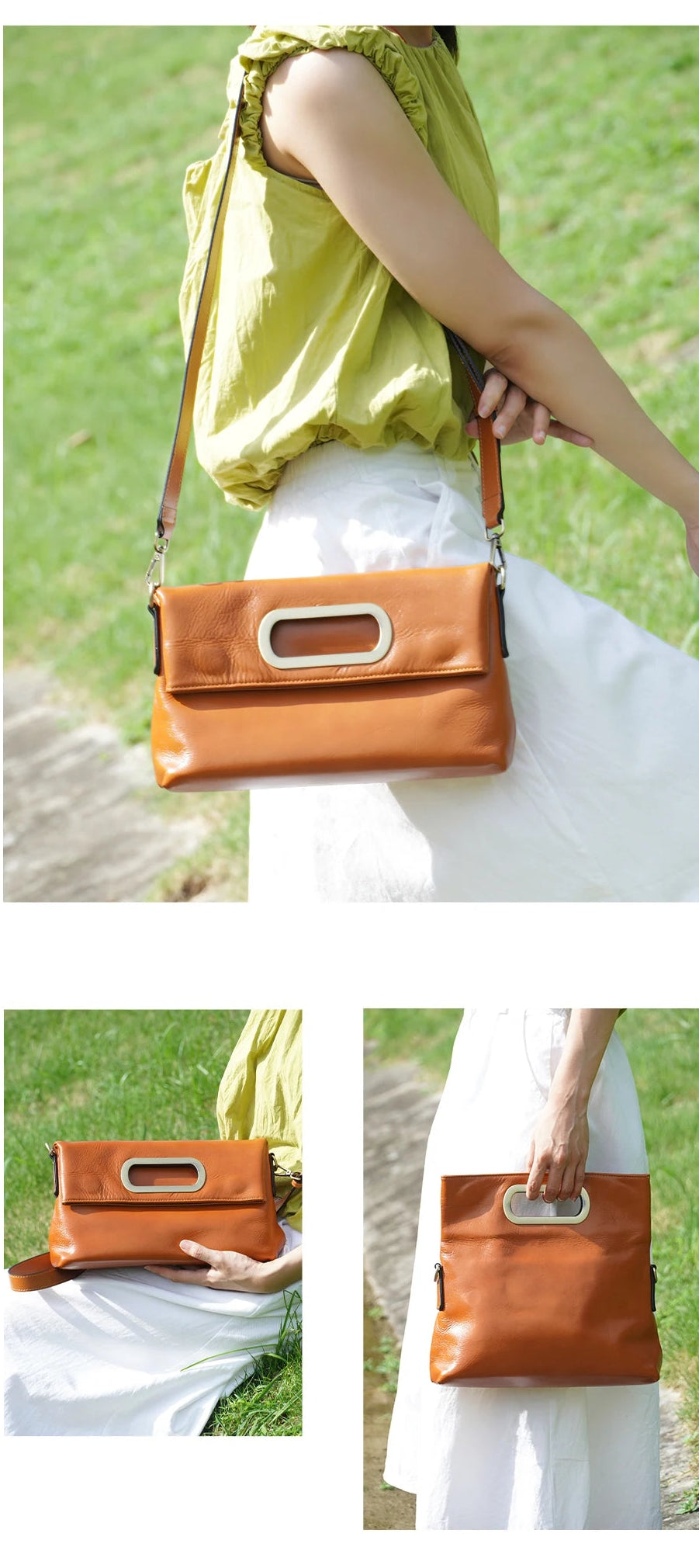 Bolsa de Couro Genuíno Seraphine | Shoulder Bags | Cores variadas | Detalhe 4 | Vivièn