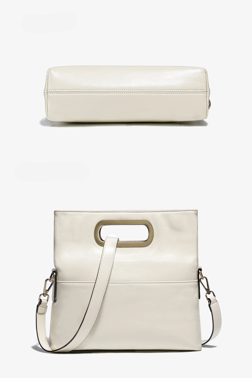 Bolsa de Couro Genuíno Seraphine | Shoulder Bags | Cores variadas | Lateral | Vivièn
