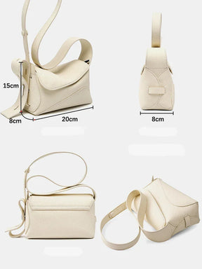 Bolsa de Couro Geométrica – Ombro e Transversal | Shoulder Bags | Cores variadas | Costas | Vivièn