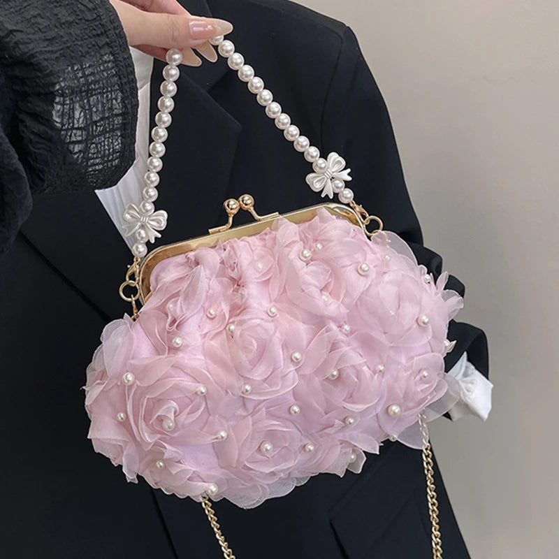 Bolsa de Jantar Elegante de Luxo Florença | Clutch Bags | Cores variadas | Costas | Vivièn