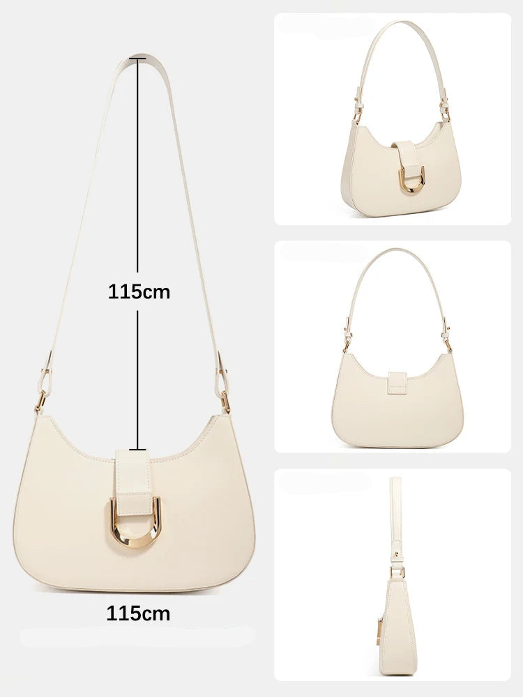 Bolsa de Ombro de Couro Charmosa | Shoulder Bags | Cores variadas | Detalhe 12 | Vivièn