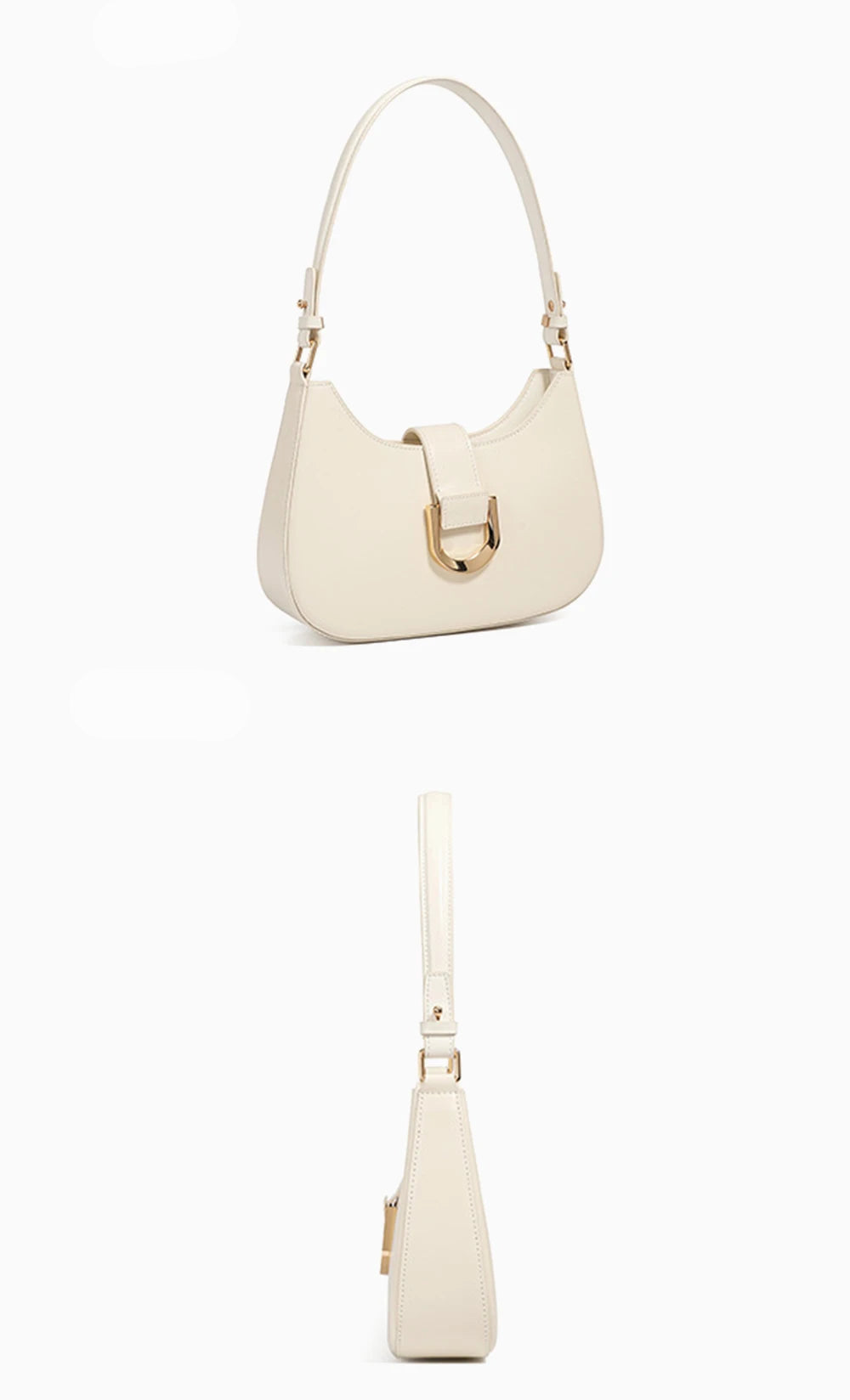 Bolsa de Ombro de Couro Charmosa | Shoulder Bags | Cores variadas | Detalhe 5 | Vivièn