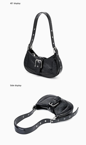 Bolsa de Ombro de Couro Elegante | Shoulder Bags | Cores variadas | Detalhe 4 | Vivièn