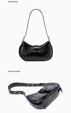 Bolsa de Ombro de Couro Elegante | Shoulder Bags | Cores variadas | Detalhe 5 | Vivièn