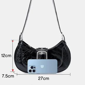 Bolsa de Ombro de Couro Elegante | Shoulder Bags | Cores variadas | Detalhe 6 | Vivièn