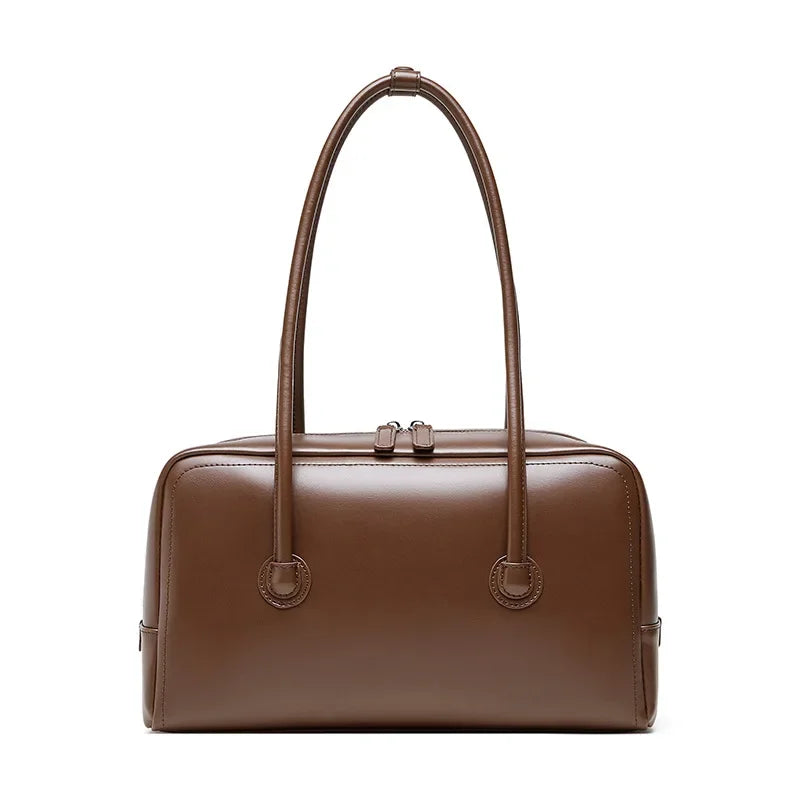 Bolsa de Ombro de Couro Genuíno Boston | Shoulder Bags | Cores variadas | Detalhe 10 | Vivièn