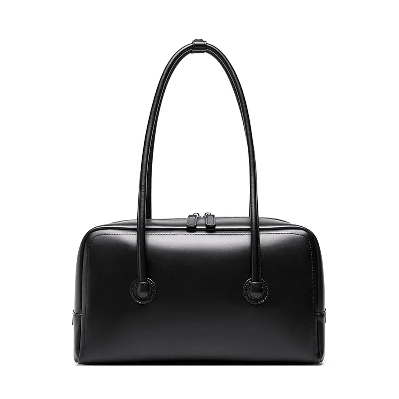 Bolsa de Ombro de Couro Genuíno Boston | Shoulder Bags | Cores variadas | Vivièn