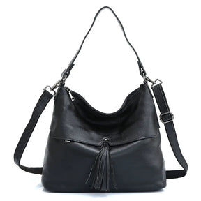 Bolsa de Ombro de Couro Genuíno Delphine | Bucket Bags | Cores variadas | Detalhe 1 | Vivièn